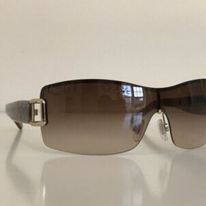 Burberry B 3043 1002/13 Shield Gold Brown Nova Check Sunglasses